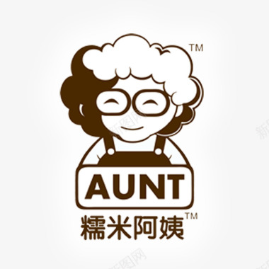 糯米阿姨奶茶logo图标图标