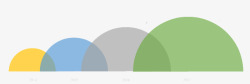 创意彩色半圆素材