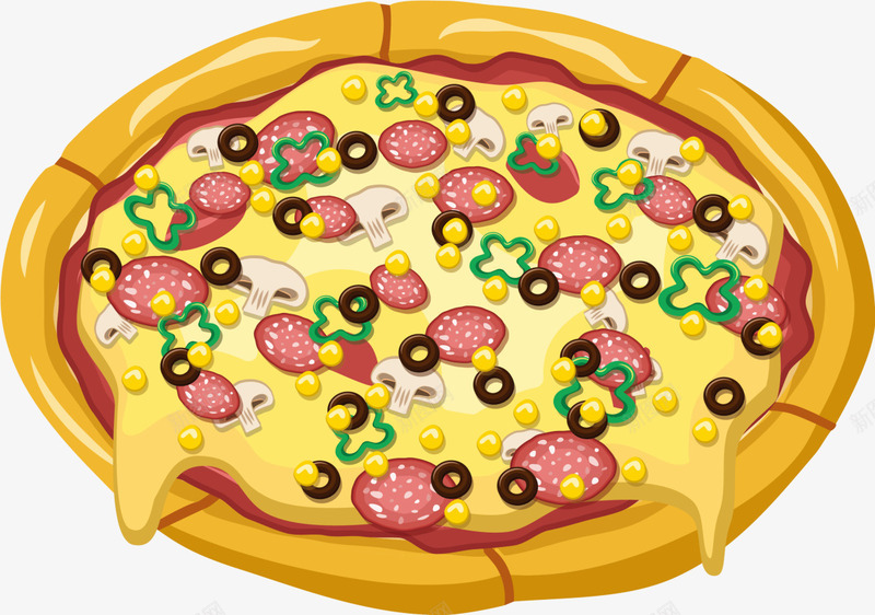 黄色卡通美味披萨png免抠素材_新图网 https://ixintu.com 517 吃货节 披萨饼 美食节 食品 餐饮 黄色披萨
