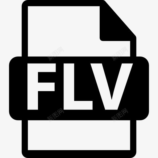 FLV文件格式的符号图标png_新图网 https://ixintu.com FLV FLV文件 FLV文件格式 FLV格式 FLV的象征 接口