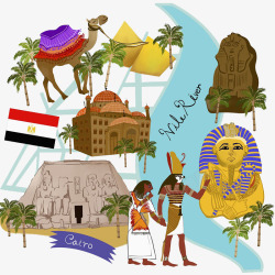 背上山峰埃及的骆驼高清图片