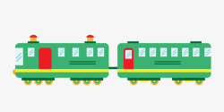 绿色玩具火车素材