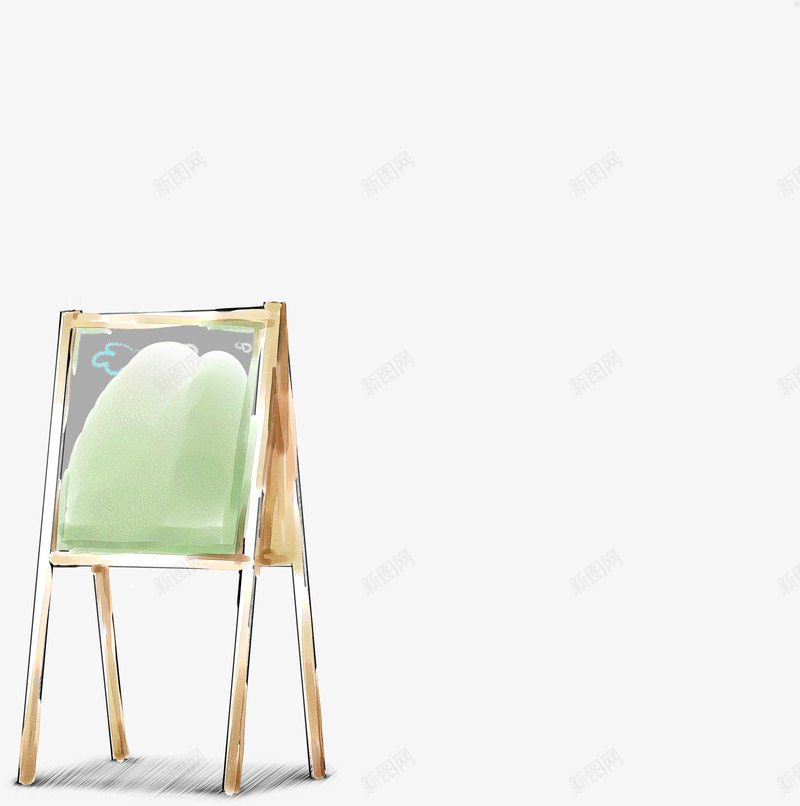 手绘室内画板创意png免抠素材_新图网 https://ixintu.com 创意 室内 手绘 清新 画展 装饰