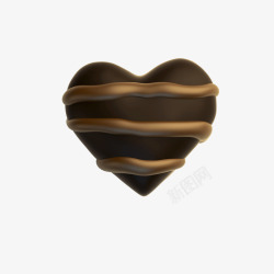 米其林美食巧克力心形美食高清图片