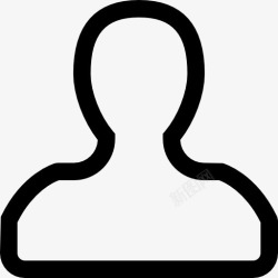 勾勒的象征符号用户轮廓图标高清图片