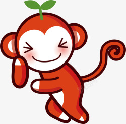 红色的小猴子素材