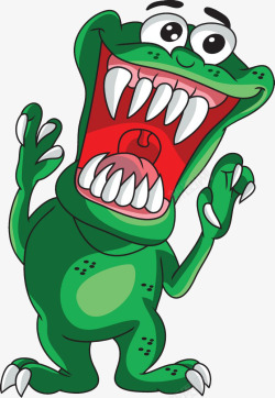 绿怪兽手绘青蛙怪高清图片