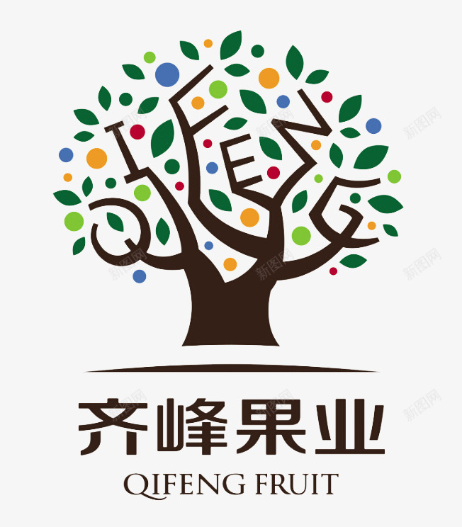 奇峰果业图标png_新图网 https://ixintu.com logo logo在线制作 logo在线生成 logo设计 果园logo 果园logo设计 果园标志 标志设计 水果logo 水果logo设计