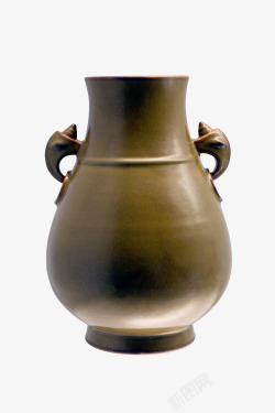 棕色瓷瓶古董文物素材