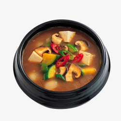 豆腐蟹煲汤韩式豆腐煲汤高清图片
