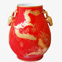 喜庆古董瓷瓶摆件素材