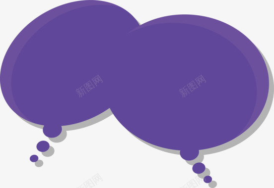 紫色交流对话框图标图标