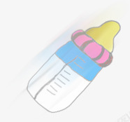 卡通手绘奶瓶装饰元素png免抠素材_新图网 https://ixintu.com 元素 卡通 奶瓶 装饰