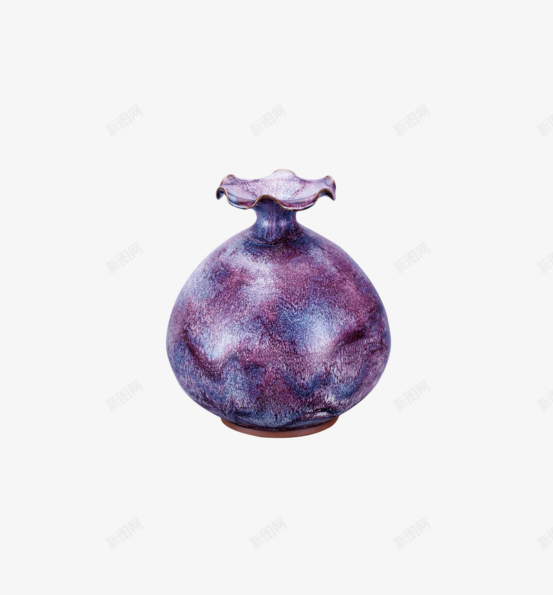 紫色复古瓷器简图png免抠素材_新图网 https://ixintu.com 创意 复古瓷器 手工艺品 摆件 紫色花瓶 花朵瓶口