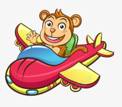 猴子开飞机素材