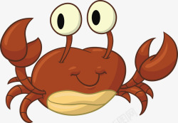 开心的螃蟹卡通高清图片