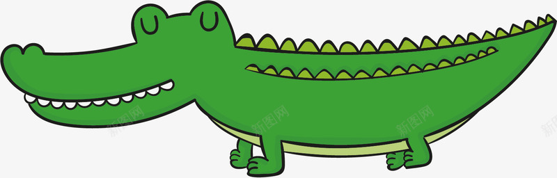 水彩绿色鳄鱼矢量图ai免抠素材_新图网 https://ixintu.com 动物 卡通手绘 宠物 恐怖 水彩 鳄鱼 矢量图