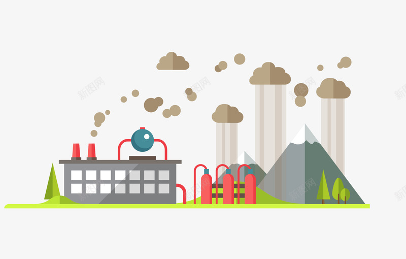 彩色扁平化智能工厂矢量图eps免抠素材_新图网 https://ixintu.com 工厂 彩色扁平化 智能 智能工厂 素材 矢量图