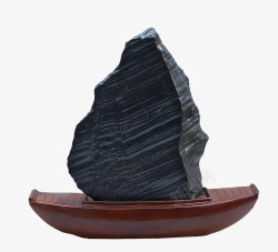 黑色船帆状奇石素材