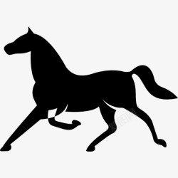 马姿态马薄优雅的黑色形状运行姿态图标高清图片