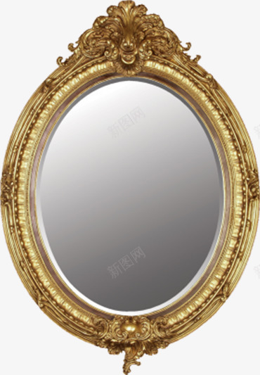 华丽的金色镜子png免抠素材_新图网 https://ixintu.com 镜子素材 镜子透明底图 镶嵌花边的圆形镜子 雕刻华丽的镜子