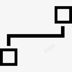 两个正方形轮廓图形界面符号图标图标