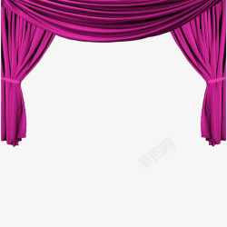 紫色帷幕幕布装饰边框素材