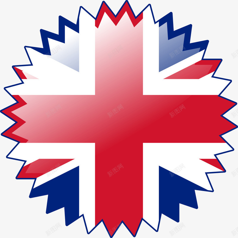 创意英国国旗图png免抠素材_新图网 https://ixintu.com 国旗 旗子 矢量旗子 红色 英伦 英国国旗 英国旗 蓝色