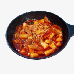 韩式牛肉汤年糕火锅素材
