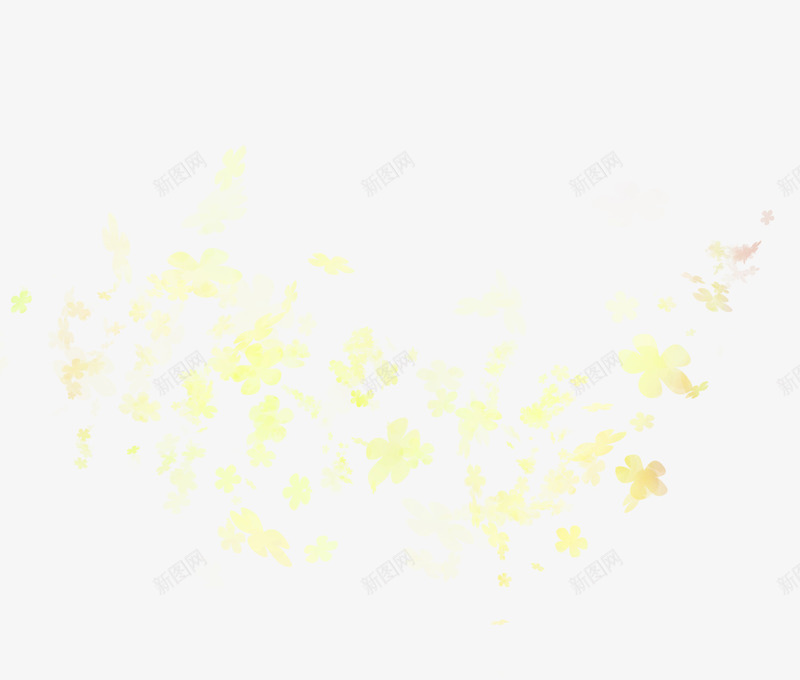 金黄色花朵元素png免抠素材_新图网 https://ixintu.com 元素 花朵 金黄色