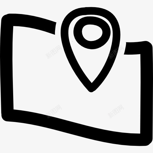 地图位置手绘界面符号图标png_新图网 https://ixintu.com 占位符 地图 地图和国旗 定位 手绘 标志 符号