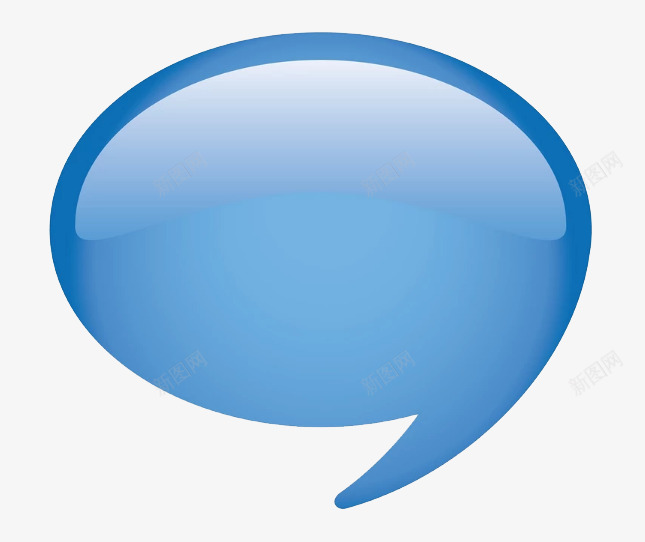 蓝色圆形对话框png免抠素材_新图网 https://ixintu.com png图形 png装饰 对话框 手绘 蓝色 装饰