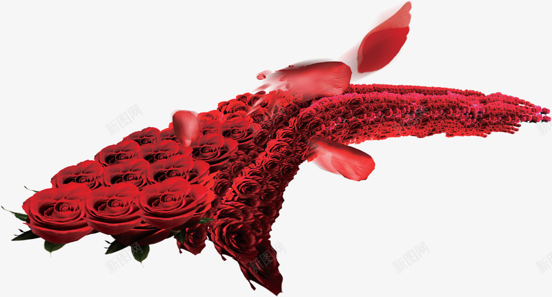 红色玫瑰花创意装饰png免抠素材_新图网 https://ixintu.com 创意 玫瑰花 红色 装饰