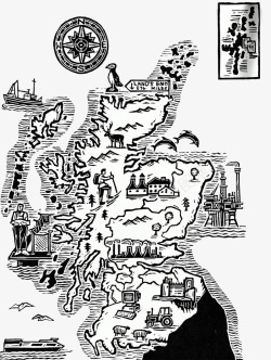 复古英国地图素材