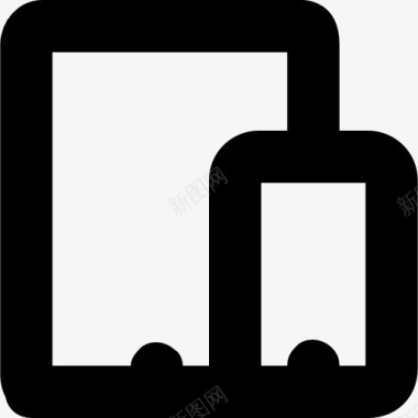 平板电脑和智能手机图标图标