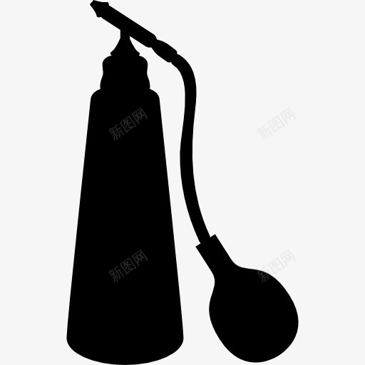 香水图标png_新图网 https://ixintu.com 优雅 形状 瓶 轮廓 香水 黑色