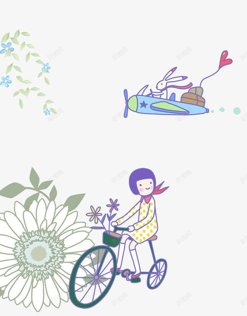 韩式小女孩png免抠素材_新图网 https://ixintu.com 小女孩 运动 韩式 骑自行车
