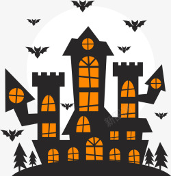 吸血鬼城堡黑色蝙蝠城堡高清图片