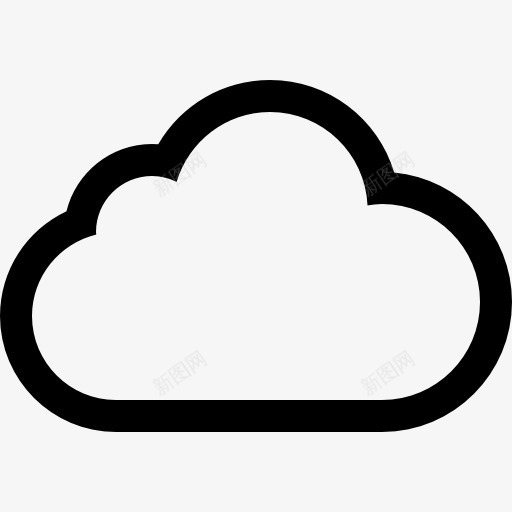 云的轮廓图标png_新图网 https://ixintu.com 云 互联网 接口 概述 符号 象征