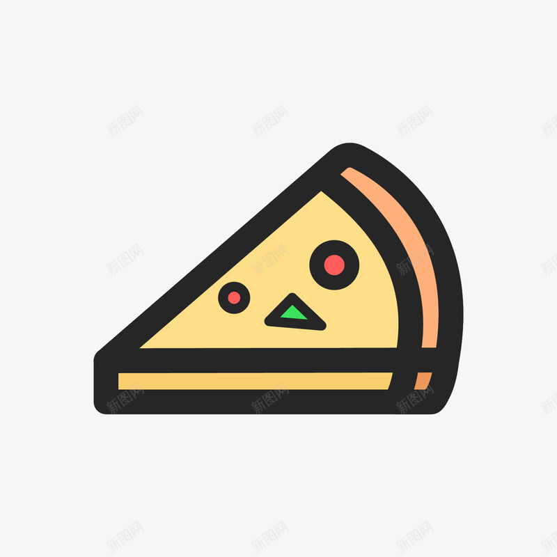 黄色手绘三角形披萨美食元素矢量图图标eps_新图网 https://ixintu.com 三角形 卡通图标 吃的 扁平化 手绘 披萨 美食 食物 黄色 矢量图