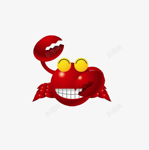 一只可爱的螃蟹png免抠素材_新图网 https://ixintu.com 动物 卡通 可爱 可爱的小螃蟹 小螃蟹 扁平 红色 螃蟹