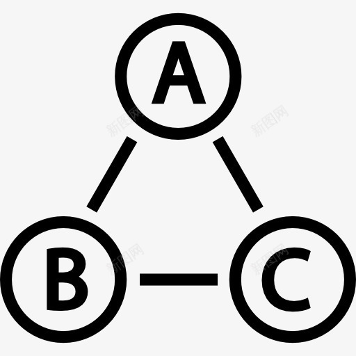 数据互联图标png_新图网 https://ixintu.com ABC 三角 三角形 互联 分析 数据分析 数据连接 界面 符号