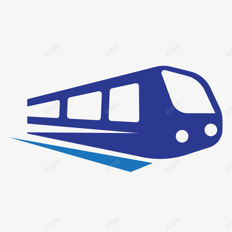 蓝色火车标签png免抠素材_新图网 https://ixintu.com 卡通标签 火车标签 背景装饰 蓝色火车