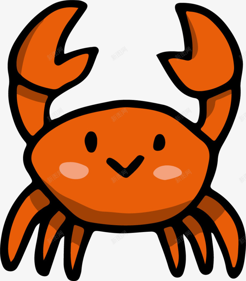 举手欢呼的橙色螃蟹png免抠素材_新图网 https://ixintu.com 举手欢呼 举起钳子 开心 橙色螃蟹 欢呼雀跃 海洋生物 高举手臂
