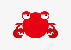 红色螃蟹卡通素材