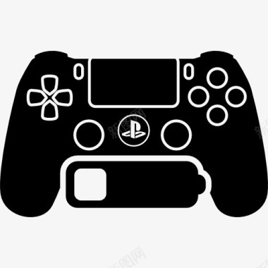 PS4低电池状态符号游戏控制界面图标图标