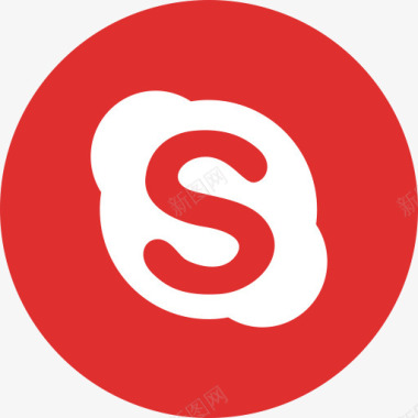 媒体在线Skype社会社交媒体图标图标
