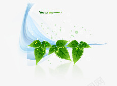 效果蓝色流水和绿叶png免抠素材_新图网 https://ixintu.com 效果 环保元素 生态 绿叶