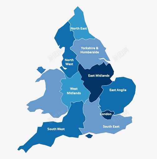 蓝色板块英国地图png免抠素材_新图网 https://ixintu.com 地图 板块 英国地图 蓝色