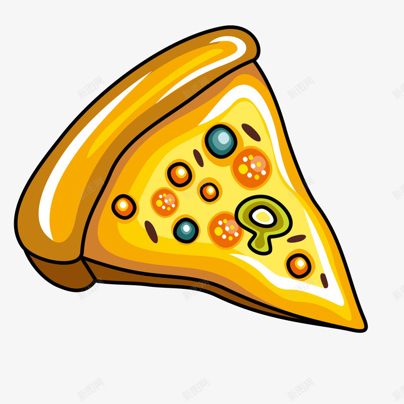 卡通披萨食物矢量图ai免抠素材_新图网 https://ixintu.com 三角形 卡通 披萨 美食设计 食物设计 矢量图